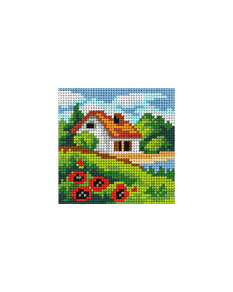 Zestaw do haftu gobelinowego obrazek – Domek lato