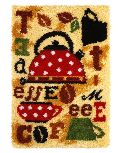 Zestaw latch - hook dywanik - Coffee & Tea time