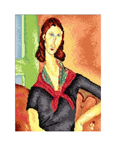 Schemat do haftu A.Modigliani Portret Jeanne