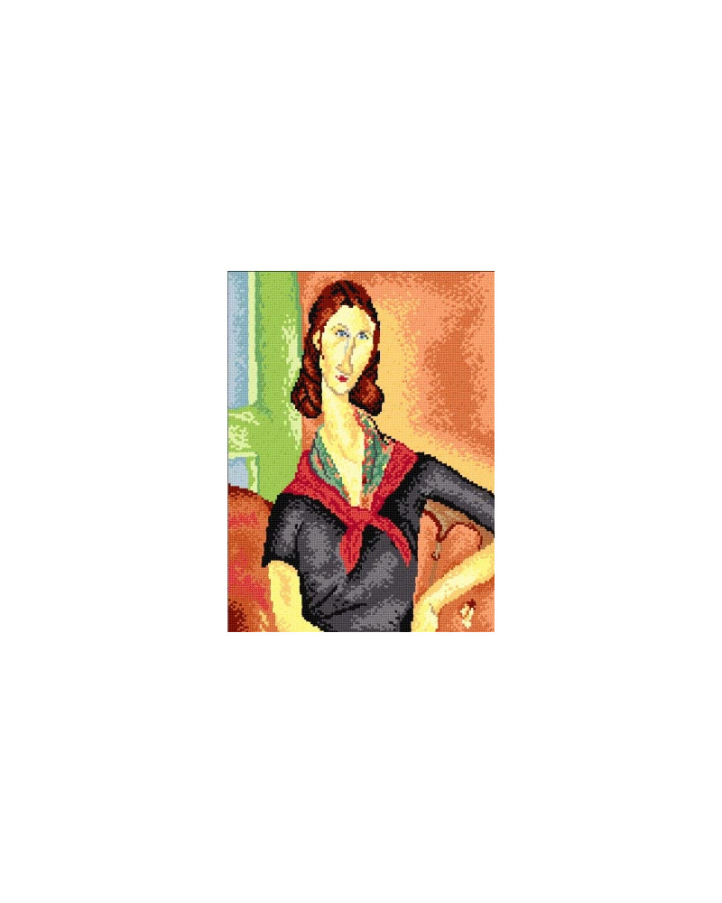 Schemat do haftu A.Modigliani Portret Jeanne