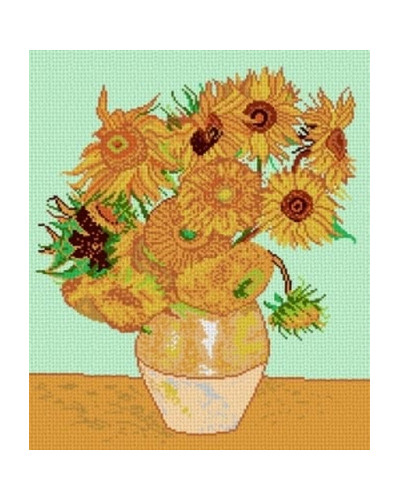 Kanwa z nadrukiem V. van Gogh Słoneczniki