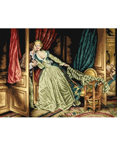 Schemat do haftu J.H Fragonard Skradziony pocałunek