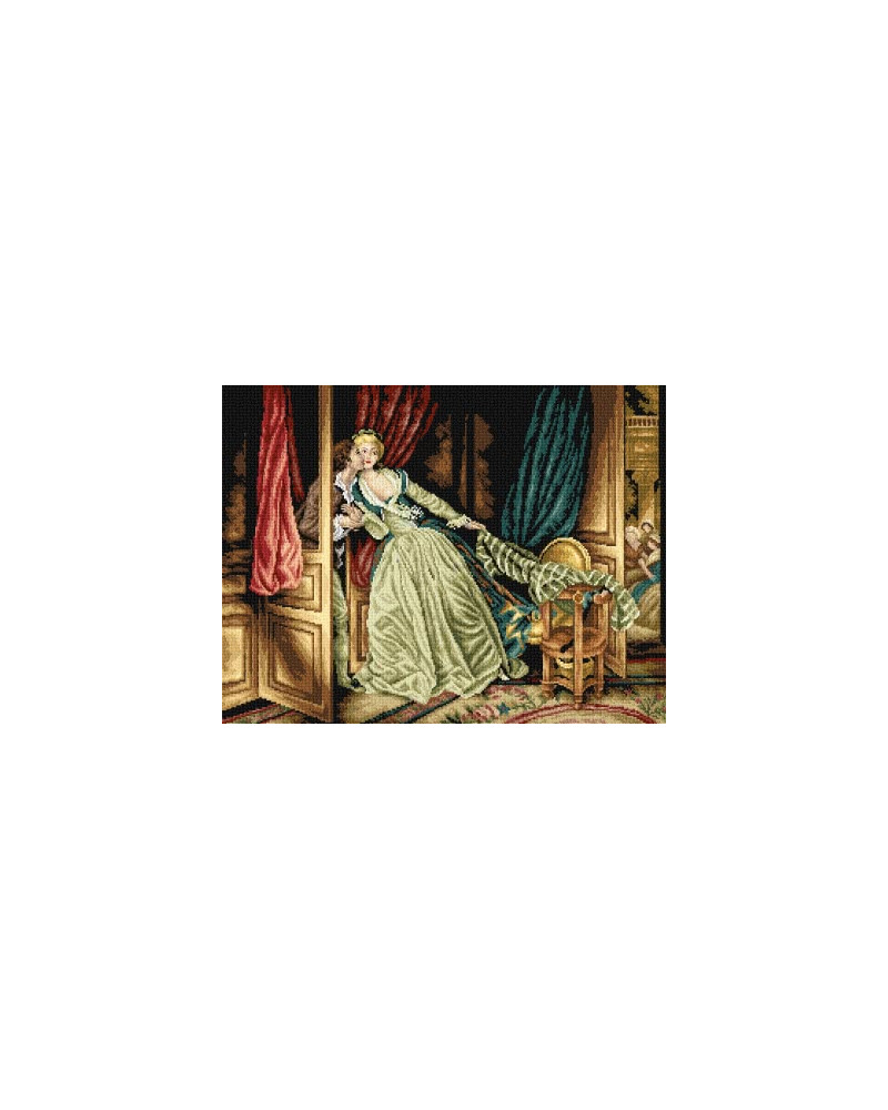 Schemat do haftu J.H Fragonard Skradziony pocałunek