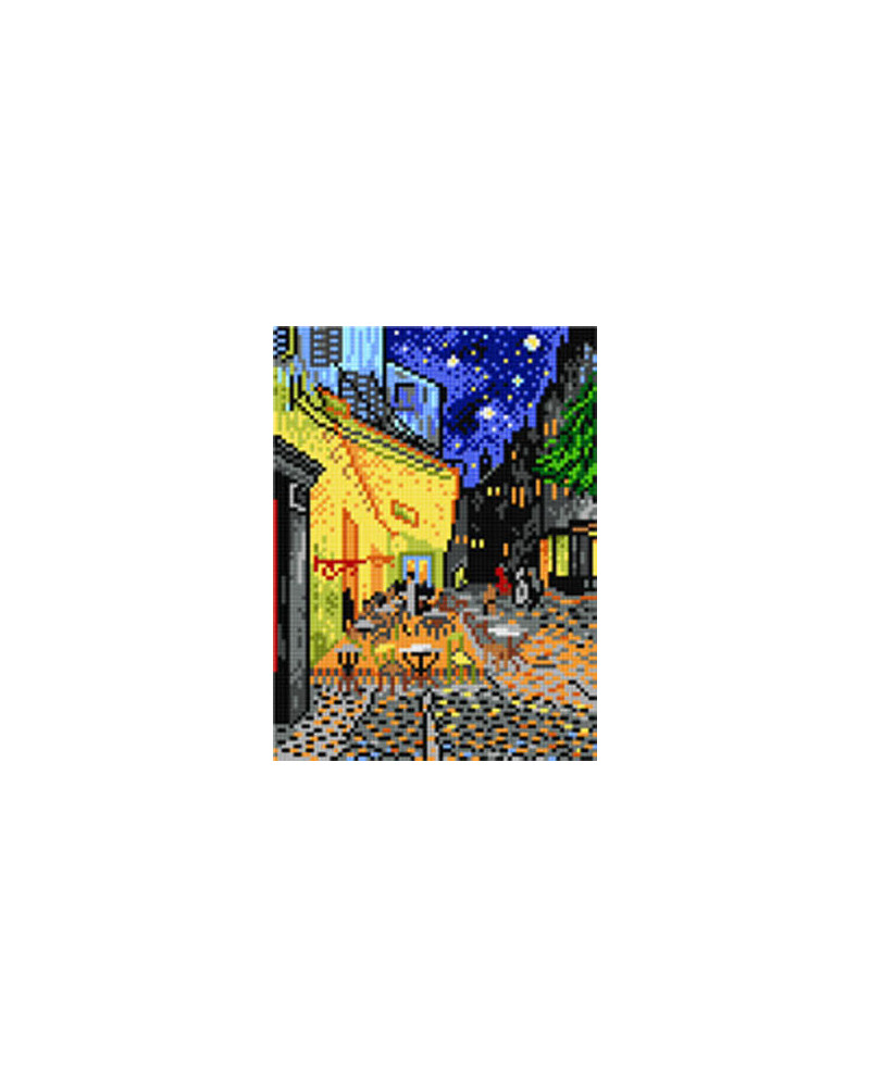 Kanwa z nadrukiem V. van Gogh - Uliczna kafejka