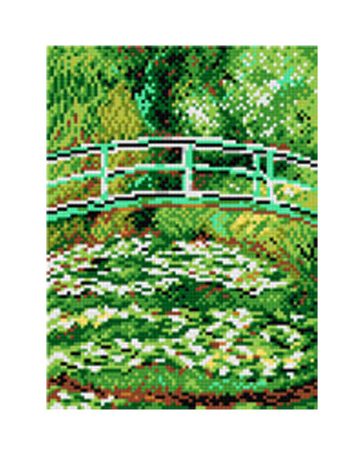 Kanwa z nadrukiem C. Monet - Jezioro wodnych lilii
