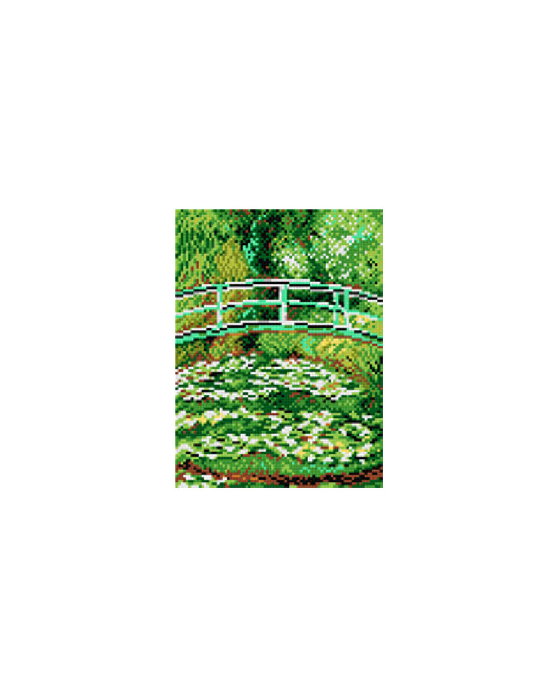 Kanwa z nadrukiem C. Monet - Jezioro wodnych lilii