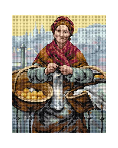Kanwa z nadrukiem A. Gierymski - Pomarańczarka