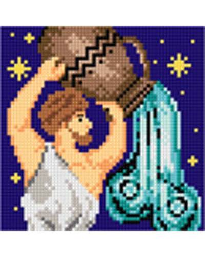 Kanwa z nadrukiem Znaki zodiaku - Wodnik