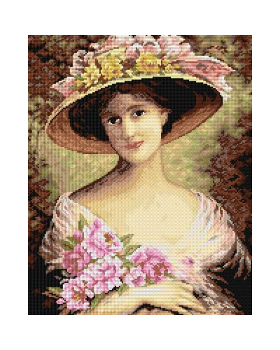 Kanwa z nadrukiem E.Vernon Fancy Bonnet