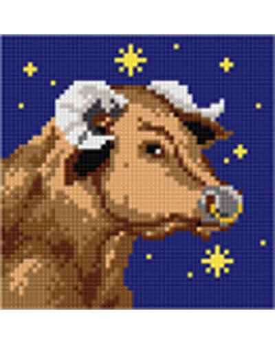 Kanwa z nadrukiem Znaki zodiaku - Byk