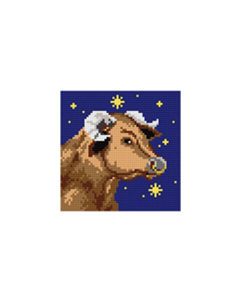 Kanwa z nadrukiem Znaki zodiaku - Byk