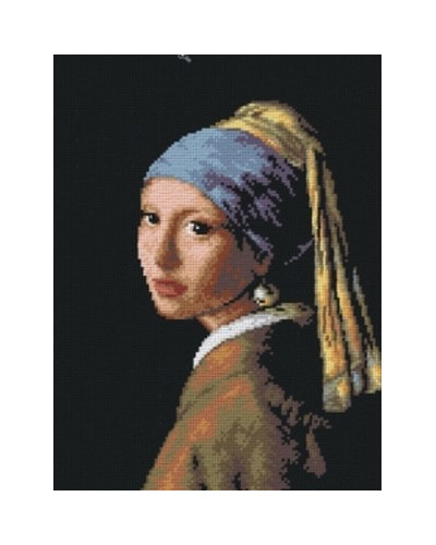 Kanwa z nadrukiem J. Vermeer - Dziewczyna z perłą