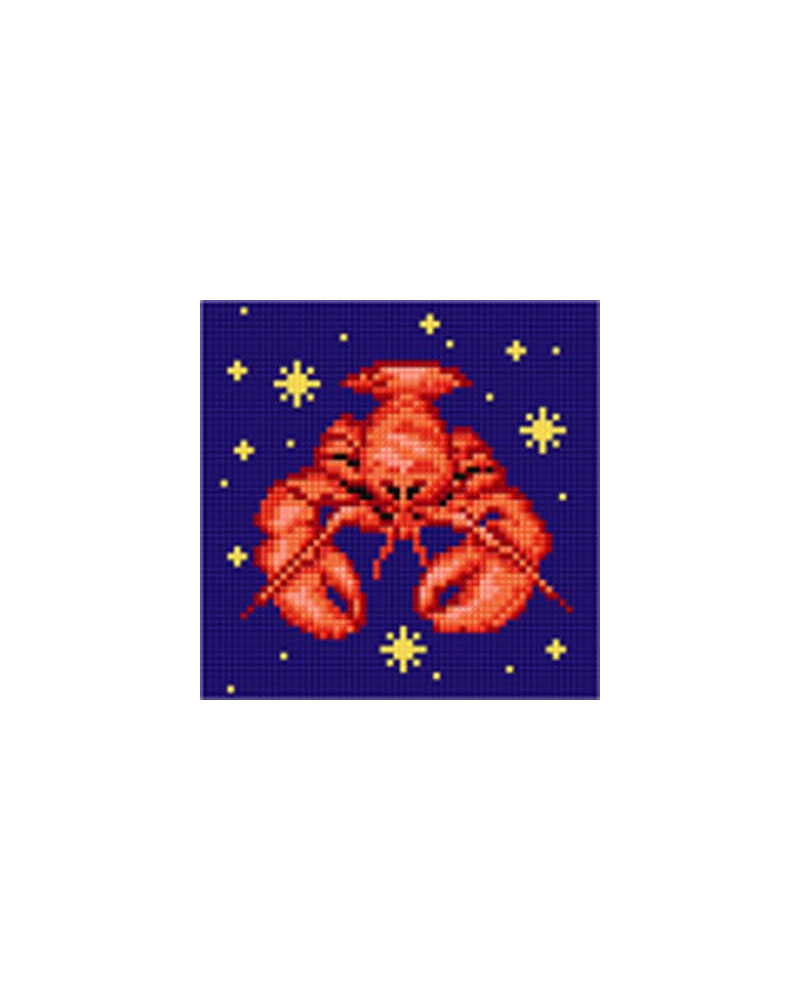Kanwa z nadrukiem Znaki zodiaku - Rak