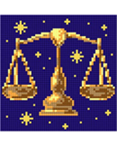 Kanwa z nadrukiem Znaki zodiaku - Waga