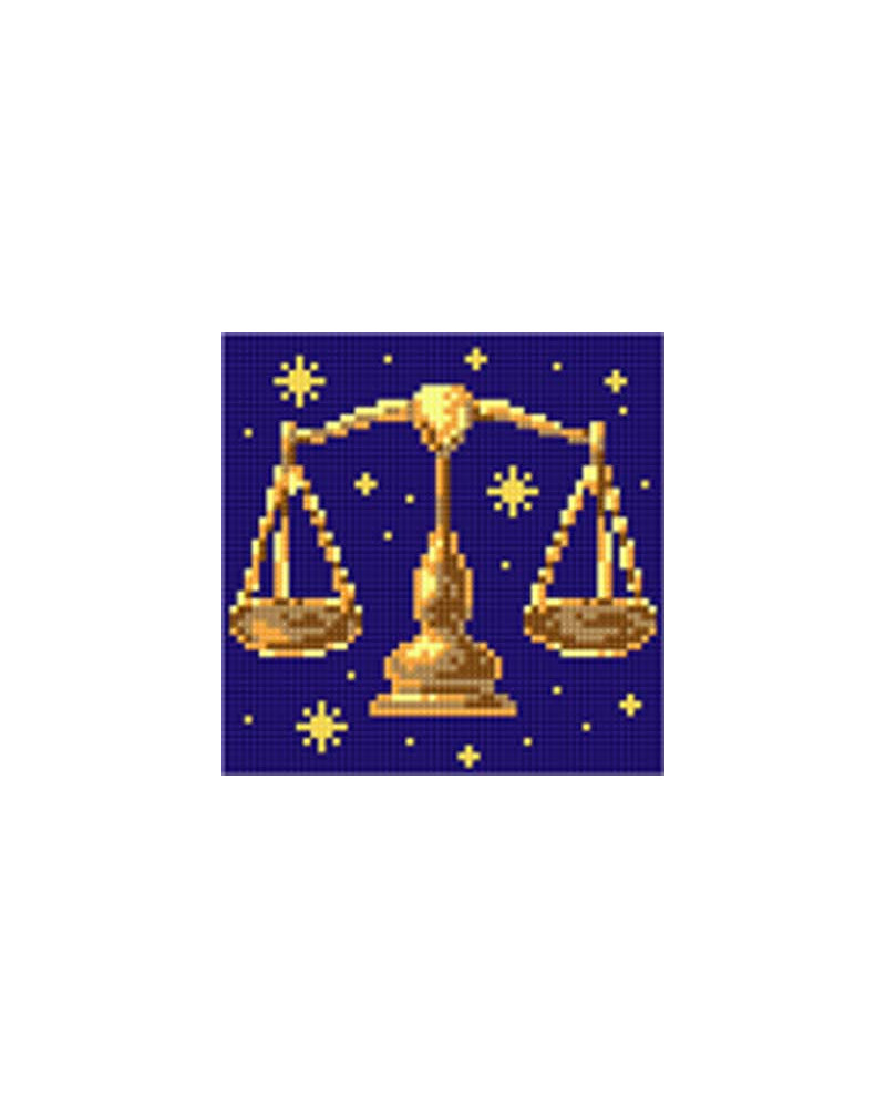 Kanwa z nadrukiem Znaki zodiaku - Waga