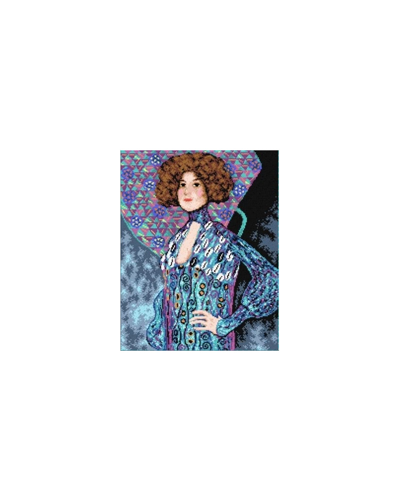 Kanwa z nadrukiem G. Klimt - Portret Emilie Floege