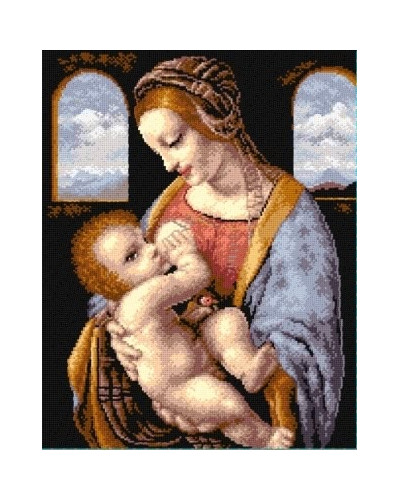 Kanwa z nadrukiem L. Da Vinci - Madonna Litta