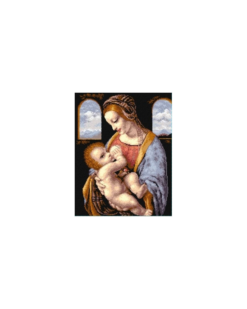Kanwa z nadrukiem L. Da Vinci - Madonna Litta