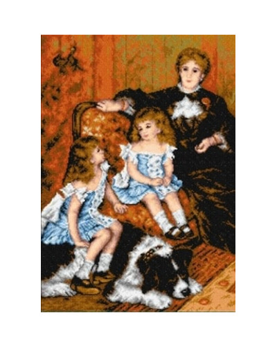 Kanwa z nadrukiem P. A. Renoir - Portret pani Charpentier z dziećmi