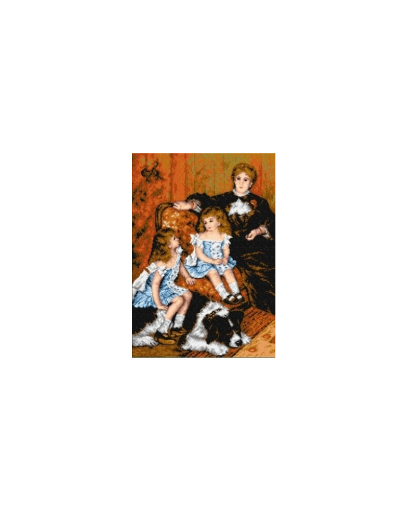 Kanwa z nadrukiem P. A. Renoir - Portret pani Charpentier z dziećmi
