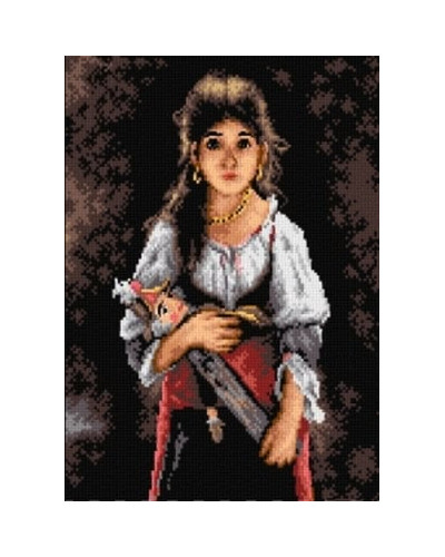 Kanwa z nadrukiem A. Harlamoff - Cygańska księżniczka
