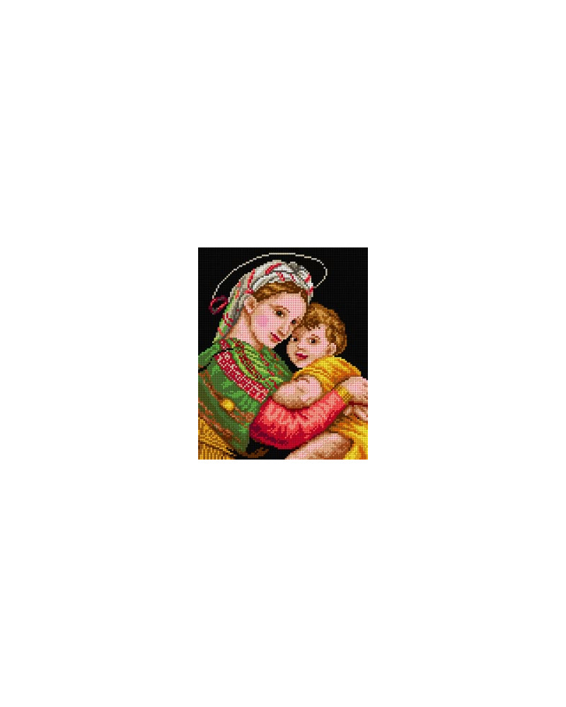 Kanwa z nadrukiem Rafael Santi - Madonna della Sedia (fragment)