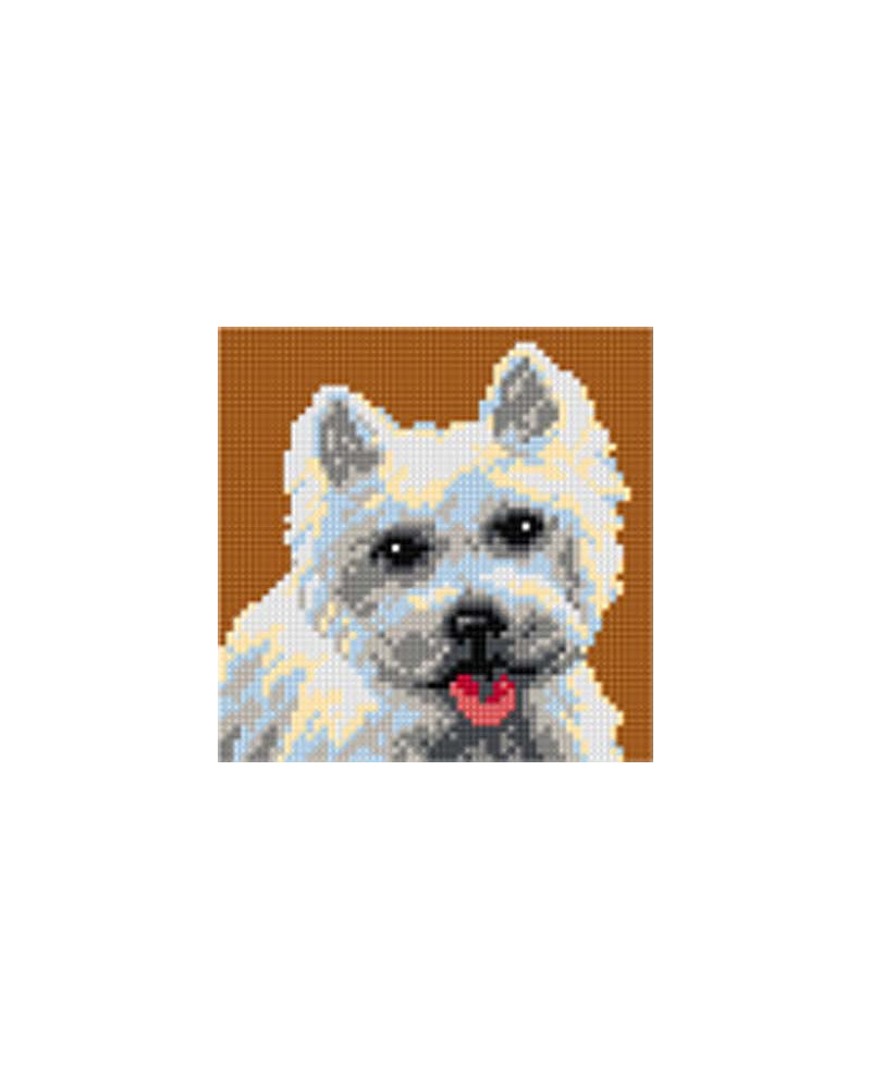 Kanwa z nadrukiem West Highland White Terrier