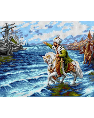 Kanwa z nadrukiem Fausto Zonaro - Sułtan Mehmet II