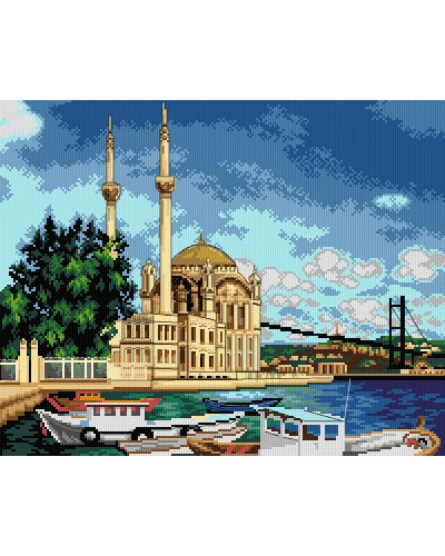 Kanwa z nadrukiem Meczet Ortaköy