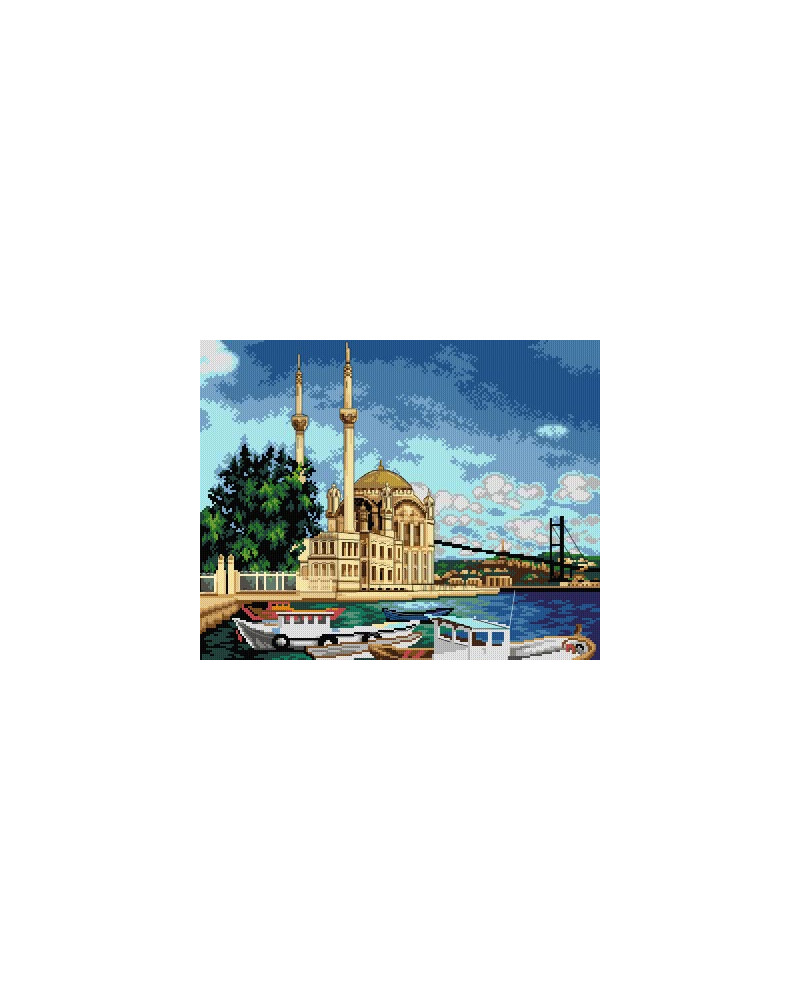 Kanwa z nadrukiem Meczet Ortaköy
