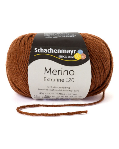 Włóczka Merino Extrafine 120 - czekoladowy