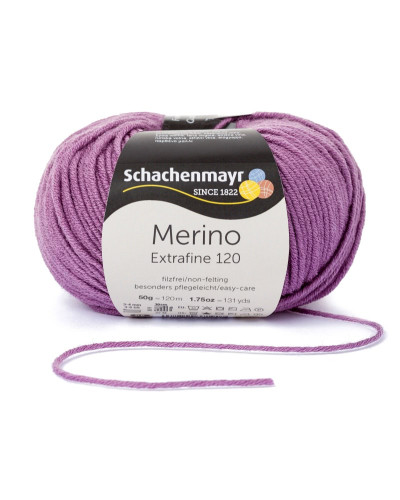 Włóczka Merino Extrafine 120 - fiołkowy