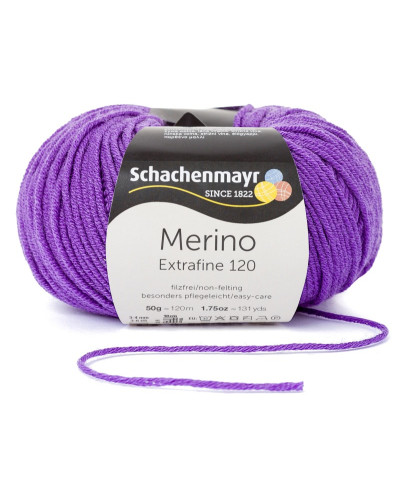 Włóczka Merino Extrafine 120 - fioletowy