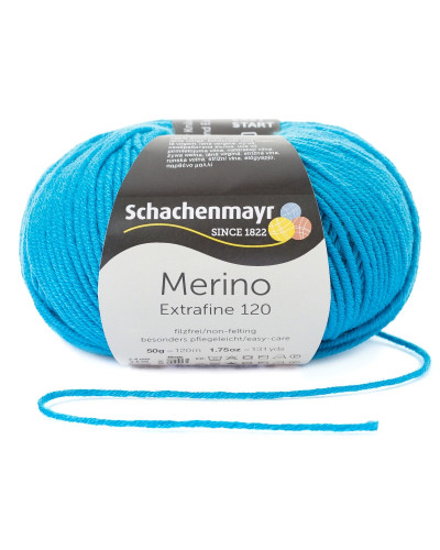 Włóczka Merino Extrafine 120 - turkusowy