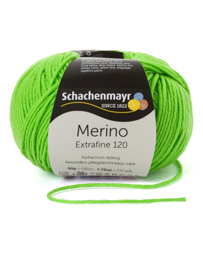 Włóczka Merino Extrafine 120 - wiosenny zielony