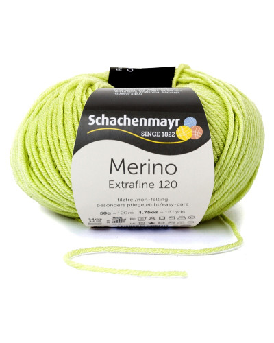 Włóczka Merino Extrafine 120 - jasny limonkowy