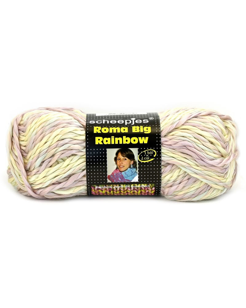 Włóczka Roma Big Rainbow - pastelowe kredki
