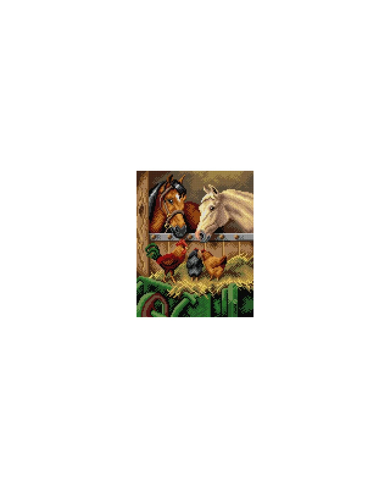 Schemat do haftu Herbert William Weekes - Przyjaciele z zagrody