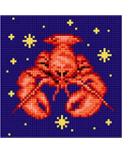 Kanwa z nadrukiem Znaki zodiaku - Rak