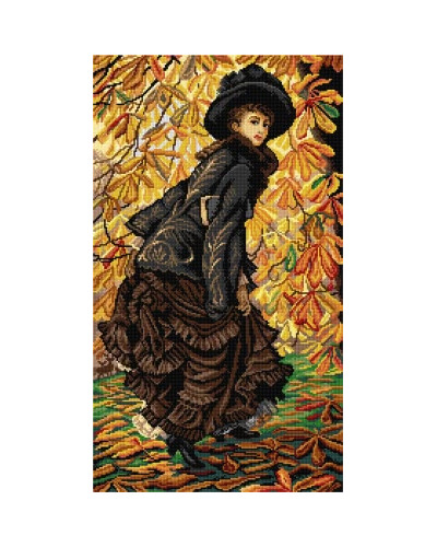 Schemat do haftu James Tissot - Październik