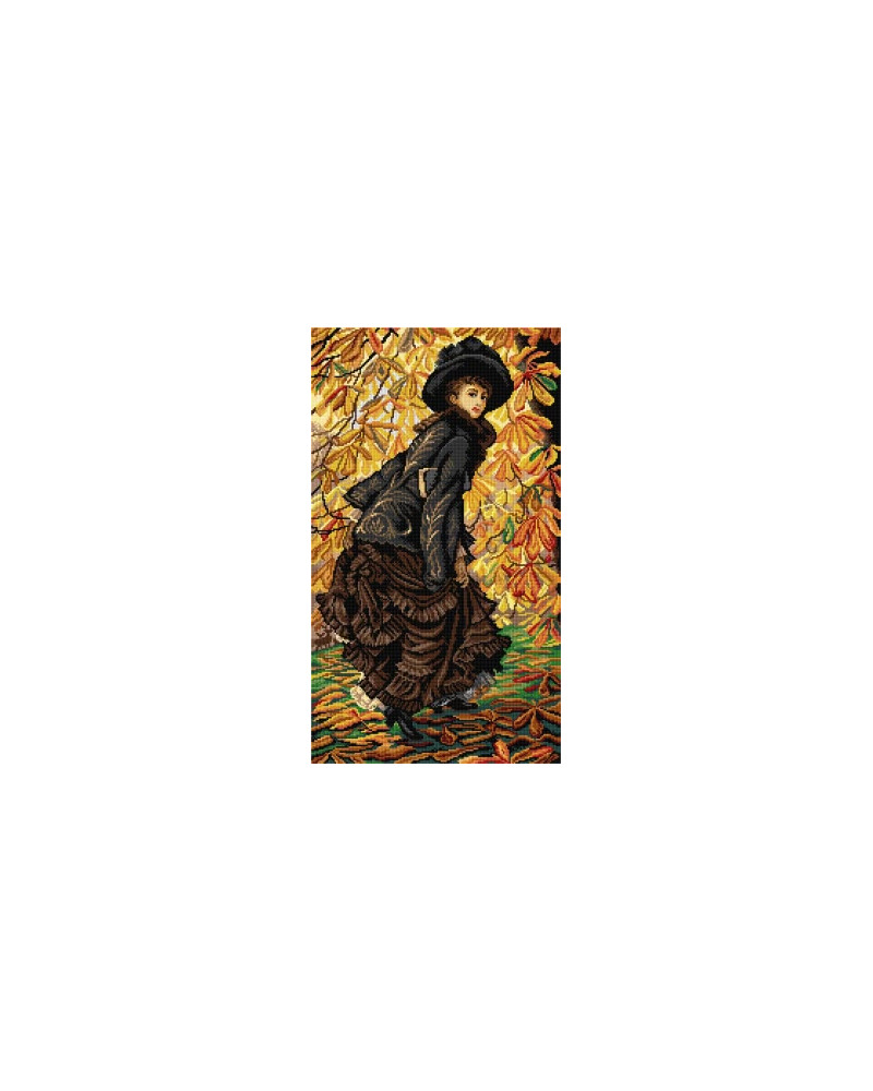 Schemat do haftu James Tissot - Październik