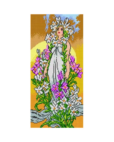 Kanwa z nadrukiem A. Mucha - Lilia