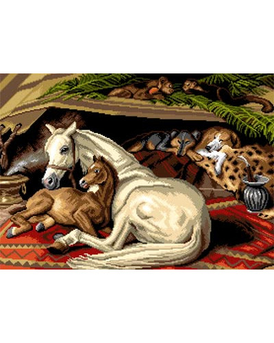 Schemat do haftu Edwin Landseer - Arabski namiot