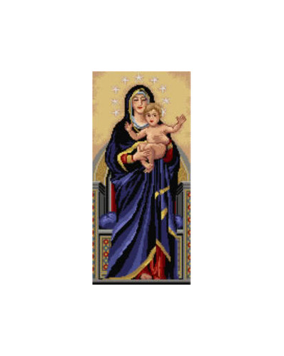 Schemat do haftu W.A. Bouguereau - Madonna z aniołami (fragment)