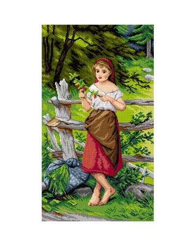 Kanwa z nadrukiem Emile Munier - Zamyślona