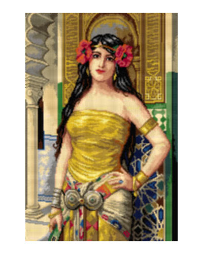Schemat do haftu Leon Francois Comerre - Meriem - arabska piękność