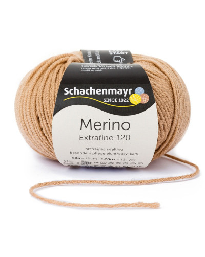 Włóczka Merino Extrafine 120 - camel
