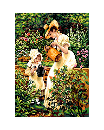 Schemat do haftu George Dunlop Leslie - Mała ogrodniczka