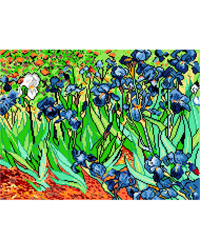 Kanwa z nadrukiem V. van Gogh Irysy