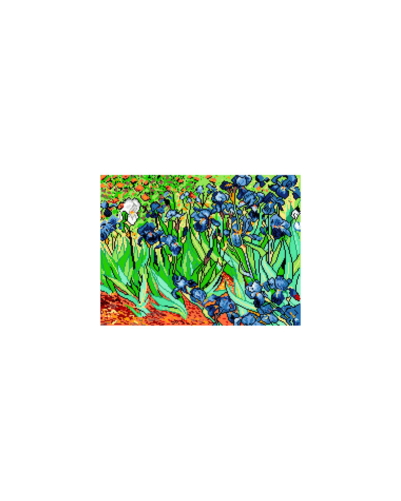 Kanwa z nadrukiem V. van Gogh Irysy